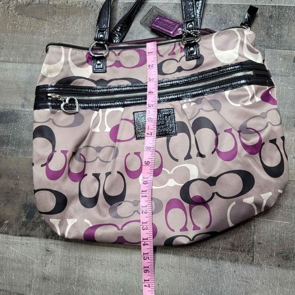Coach bag purple silver and grey beautiful colors - Picture 10 of 10